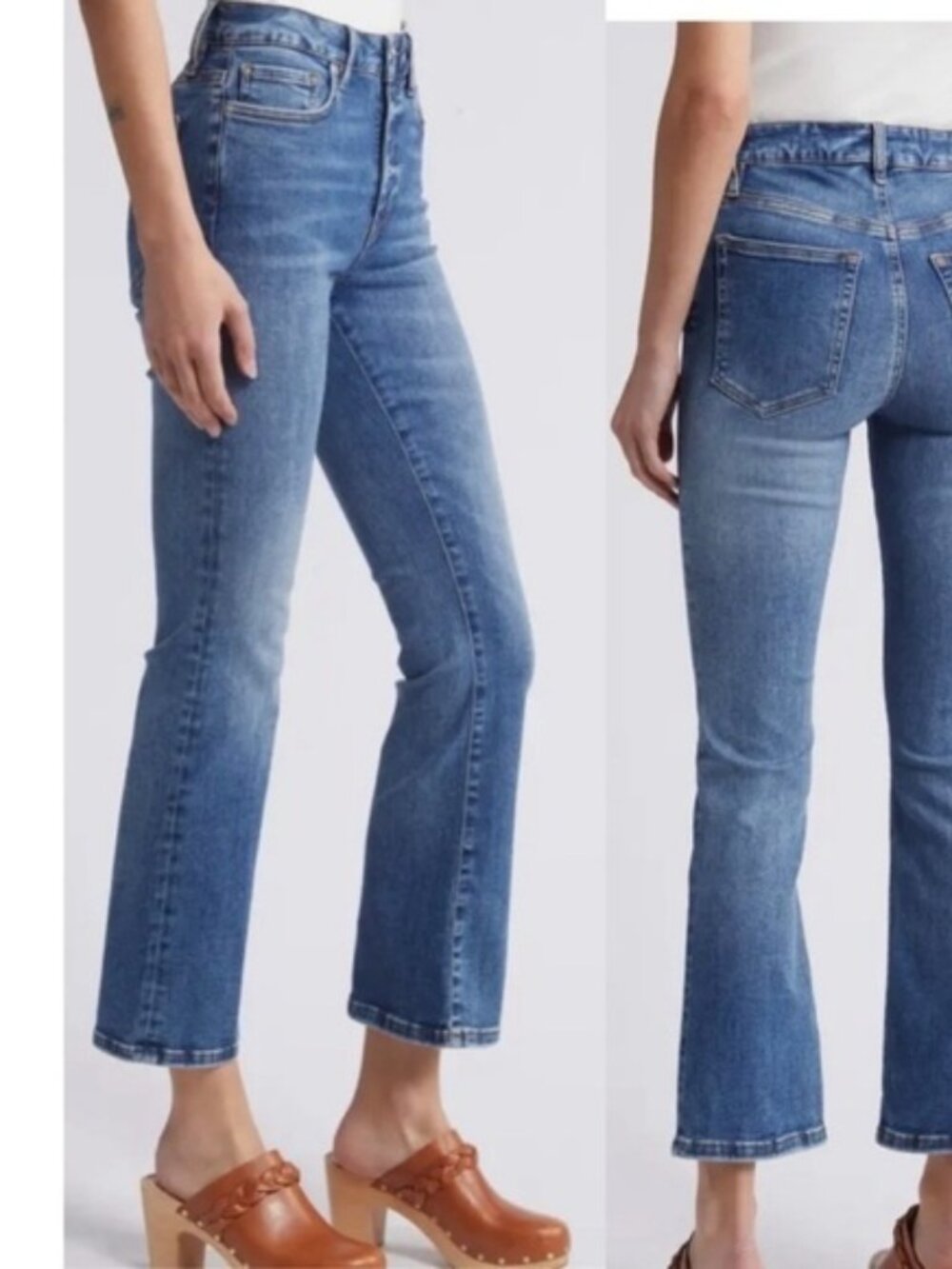 Frame Denim Le Crop Mini Boot Jeans Medium Wash LUPINE